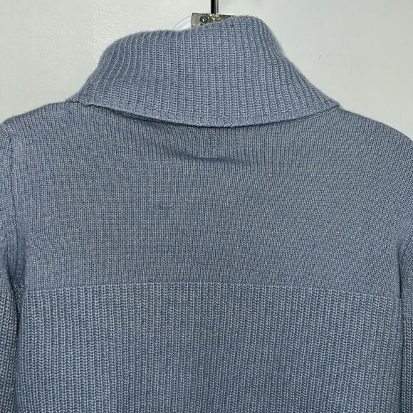 BENEDETTA B Light Blue Merino Wool Cashmere Blend Turtleneck Sweater-S - Picture 5 of 9